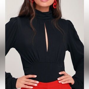 Free People First Love Mock Neck Top